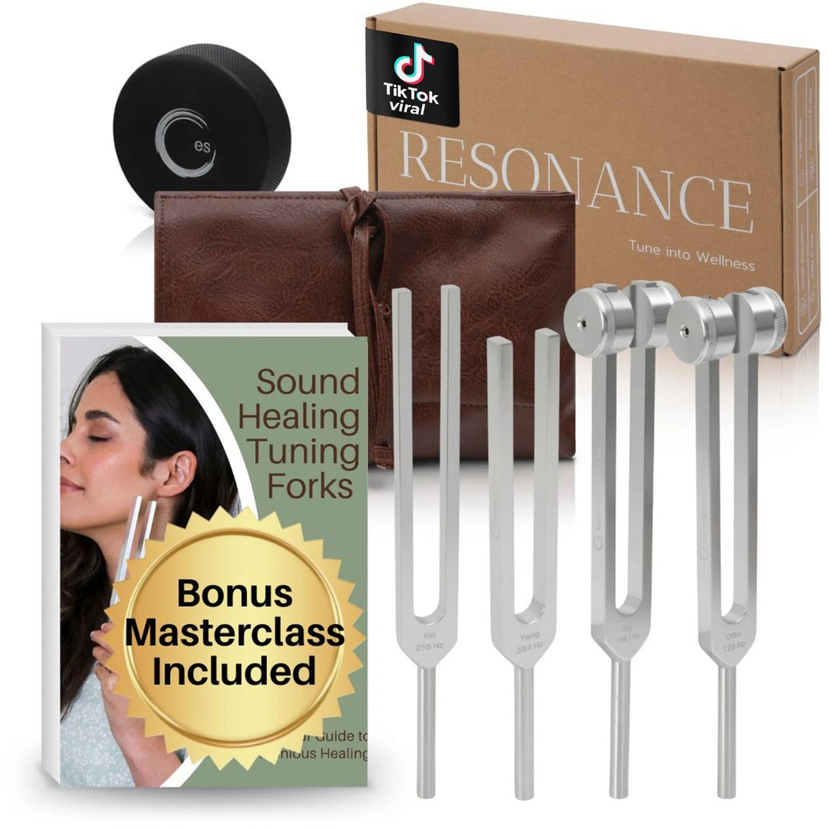 Set of 2 Tuning Forks for Healing - 128Hz Multicolor