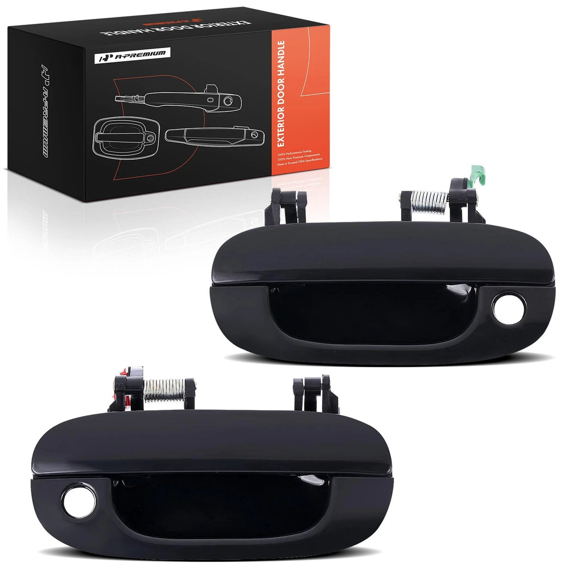 2X Front Exterior Door Handle for Dodge Ram 1500 94-01, Ram 2500 3500, 55275022PTM, 55275023PTM, 93510, 93509