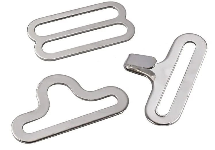 Pack of 6 Bow Tie Clips 7/8" Nickel Cravat Clip for