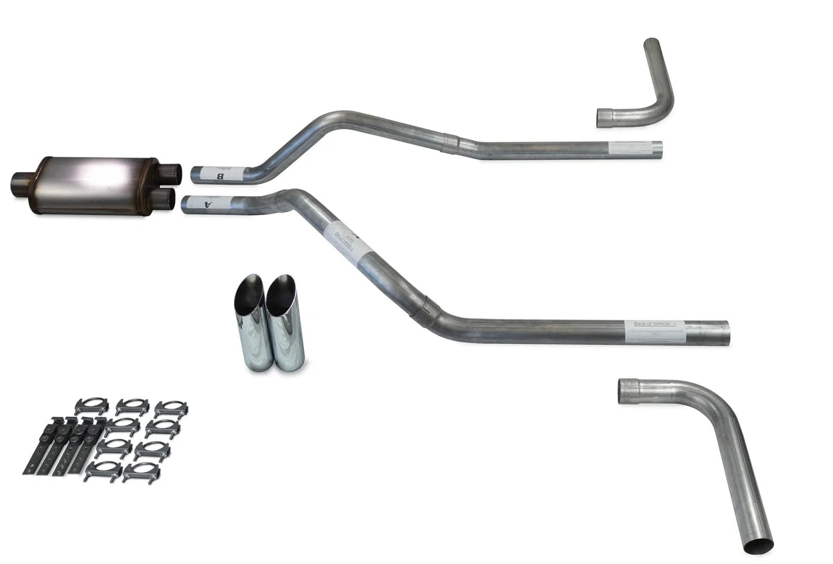 2.5" Dual Exhaust Kit for GMC Jimmy (2000–2004) - Stainless Muffler, Slash Tips