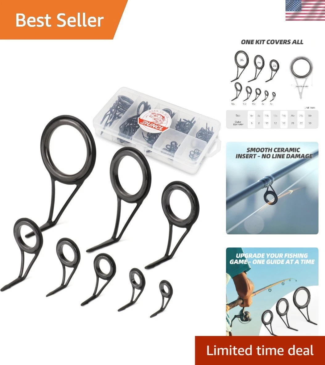 Fishing Rod Guide Repair Kit for (Durable Stainless Steel)