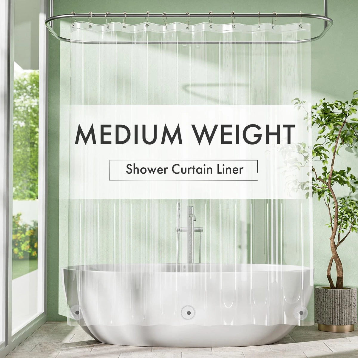 Extra Long Shower Curtain Liner 72" x 84" (Pack of 1) - Clear