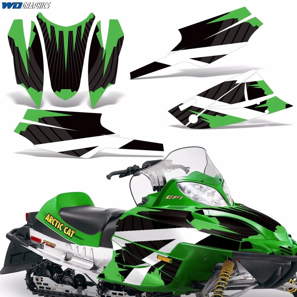 Sled Graphic Stickers Decals for Arctic Cat Firecat/Sabercat (2003–2006)