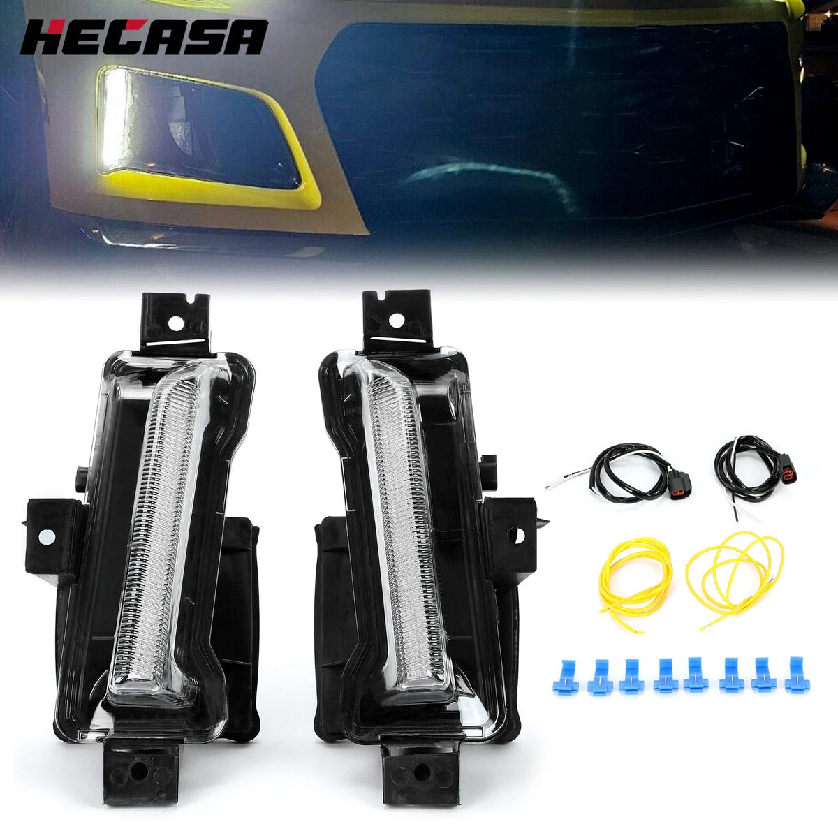 2PC DRL LED Fog Light for Chevy Camaro ZL1 LS LT (2016–2023)