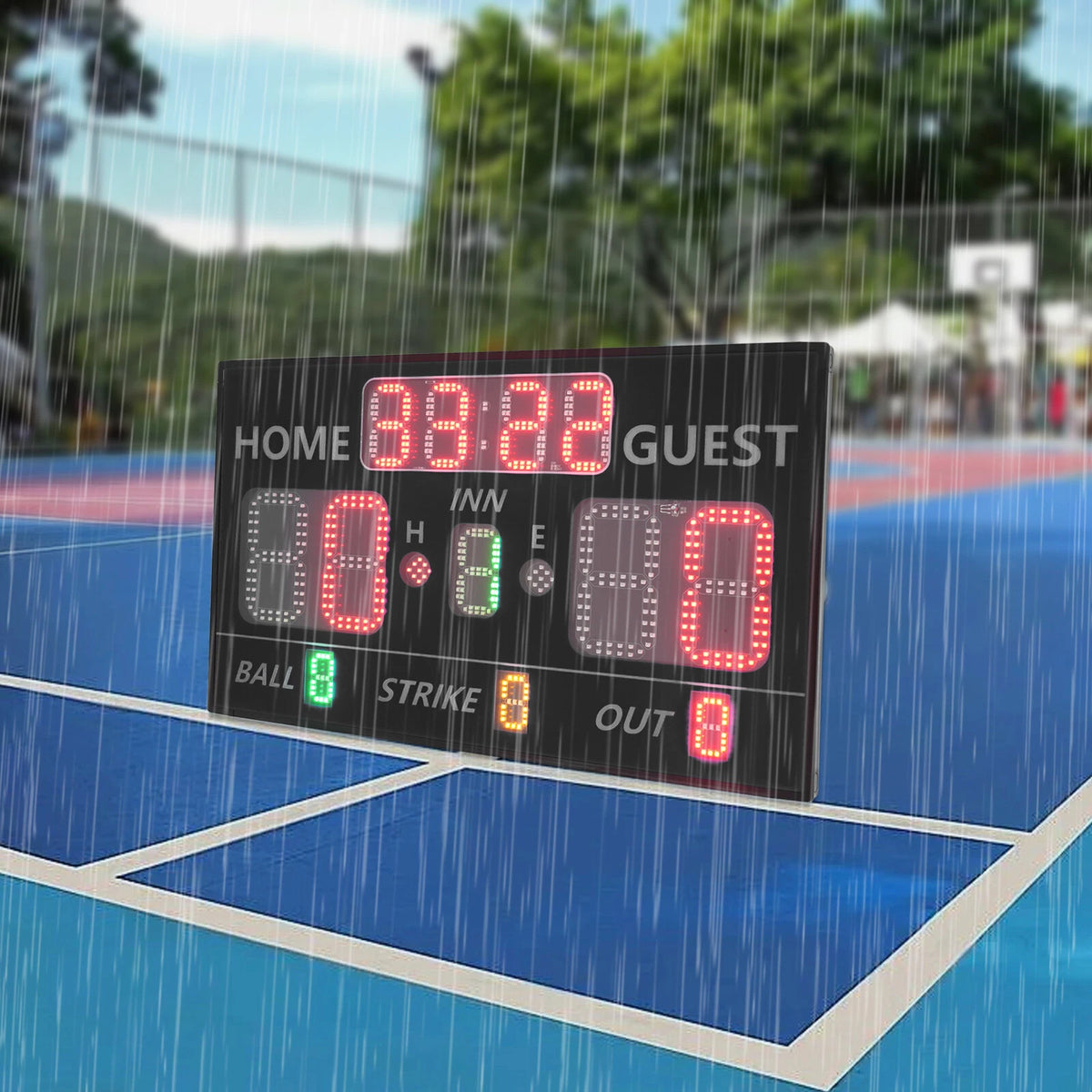 LED Scoreboard for Baseball Games (Portable Electronic Digital)