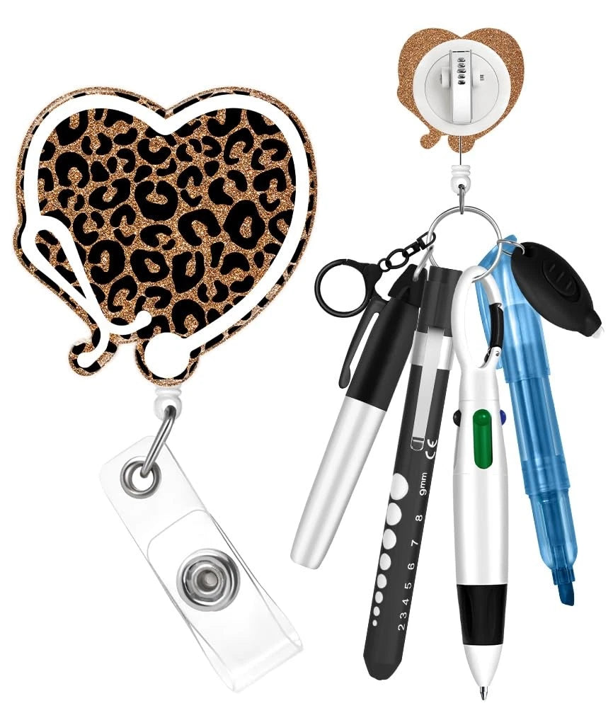 Retractable Badge Reel Holder Clip for Nurse Pen Set