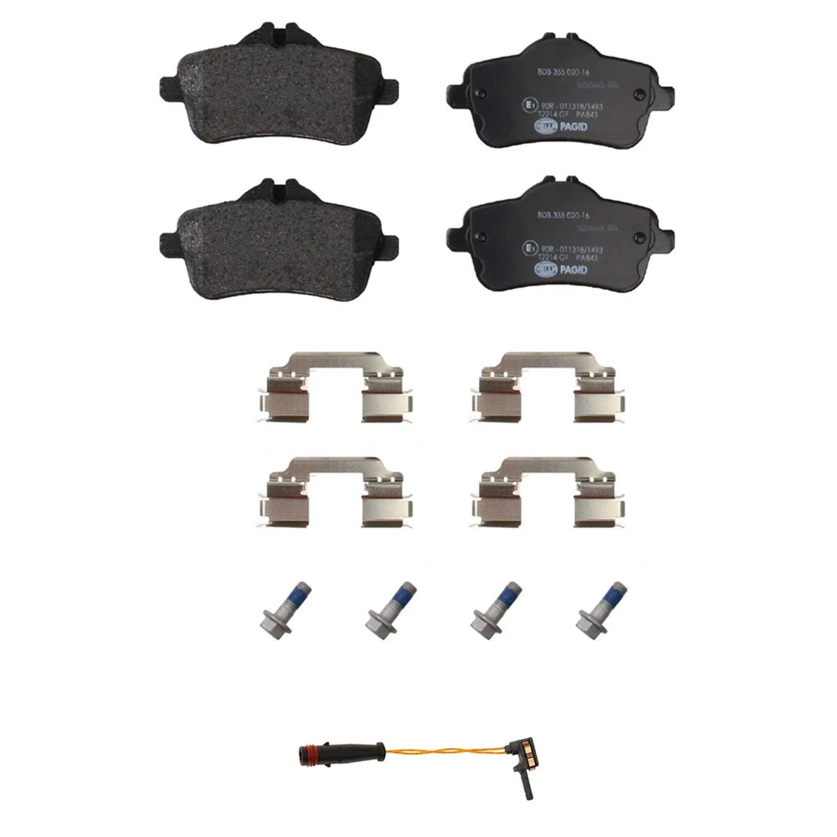 Hella Rear Low-Met Disc Brake Pad Sensor Kit for Mercedes X166 GL63 AMG (2013–2019)