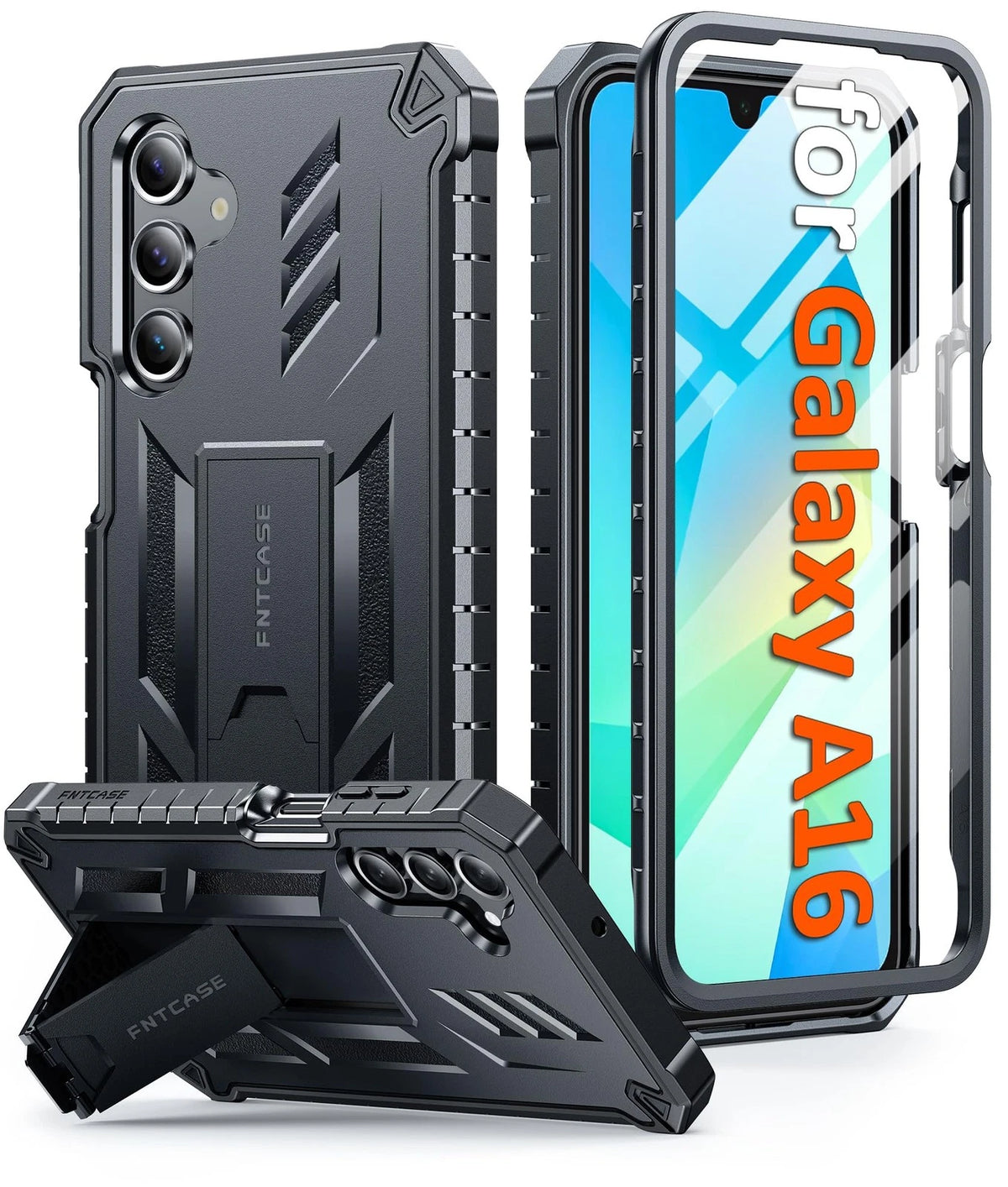 FNTCASE for Samsung Galaxy A16 5G (2023) - 6.7 Inch, Black