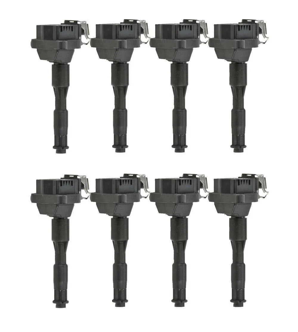 Set of 8 Ignition Coils & Connectors for BMW V8 (StdAsp)