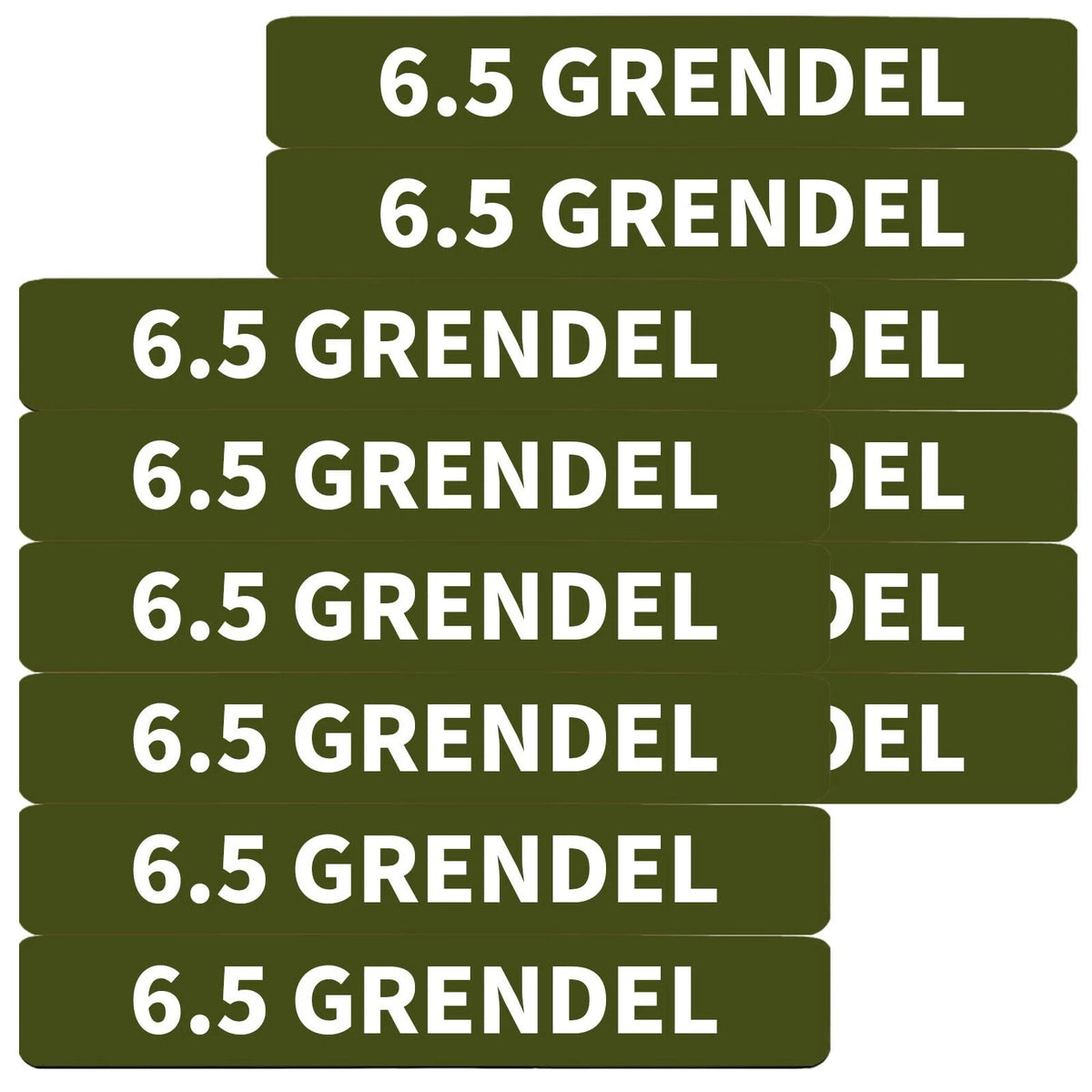 12 Pack Magazine Marking Bands for Grendel (6.5) Army Green