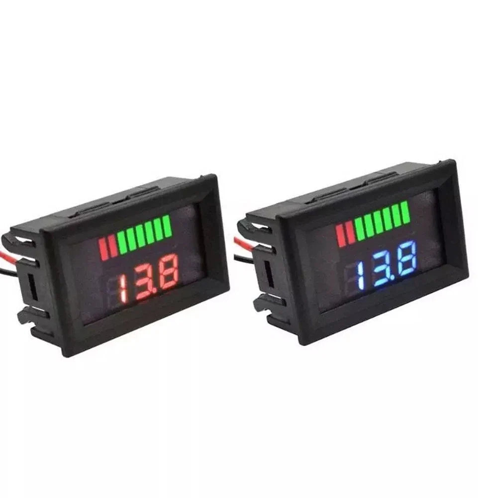 2X Digital Voltmeter Battery Gauge 12V 72V for Car Marine Motorcycles