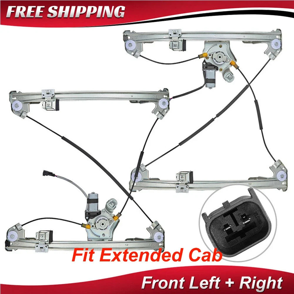 2X Front Power Window Regulator w/ Motor for Ford F150 (2004–2008)