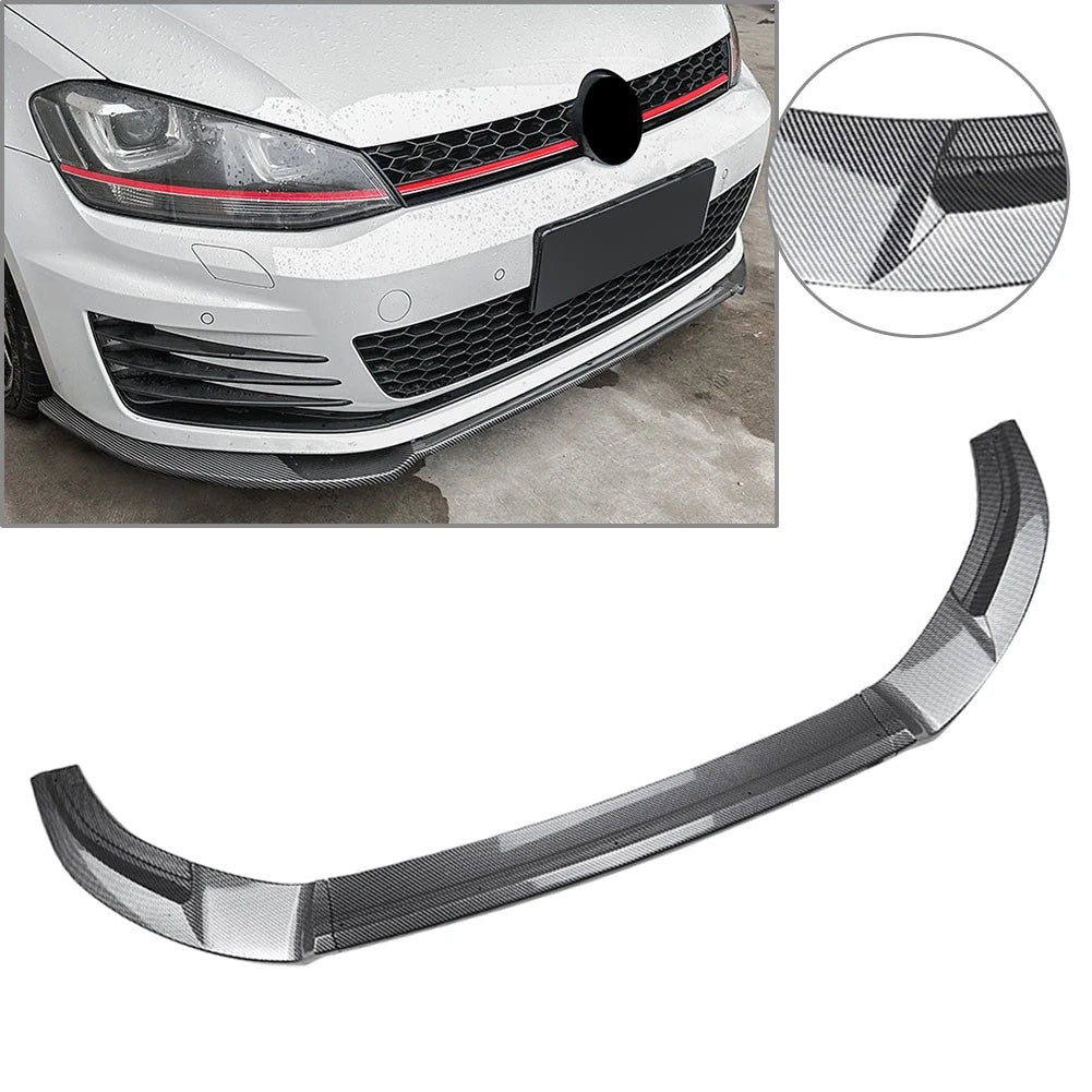 Front Bumper Splitter Spoiler Lip for Volkswagen Golf R R-Line (2014–2020)