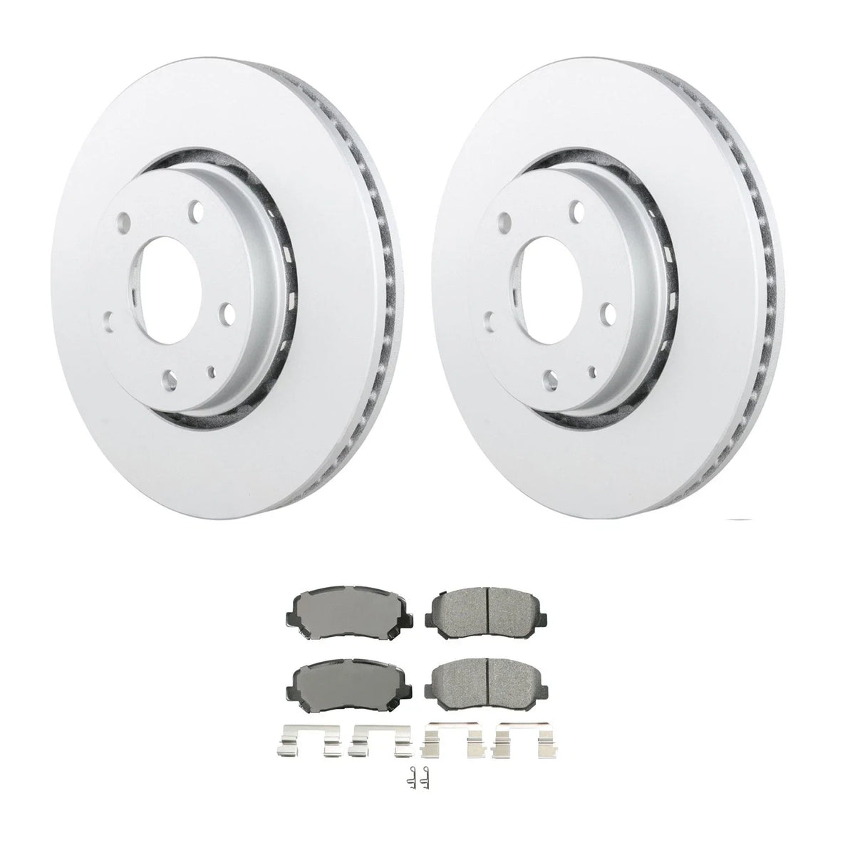 Front Rotors & Akebono ProACT Brake Pads Kit for Mazda CX-5 (2013–2021)