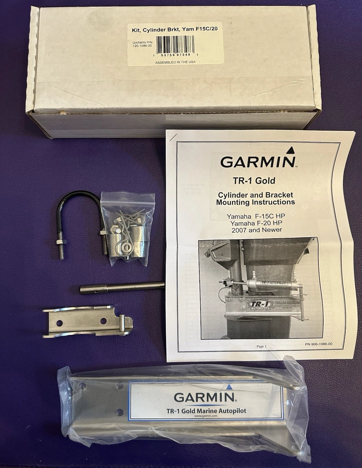 Garmin Cylinder Mounting Bracket Kit TR-1 for Yamaha F-15C (2007–2009) 120-1086-00