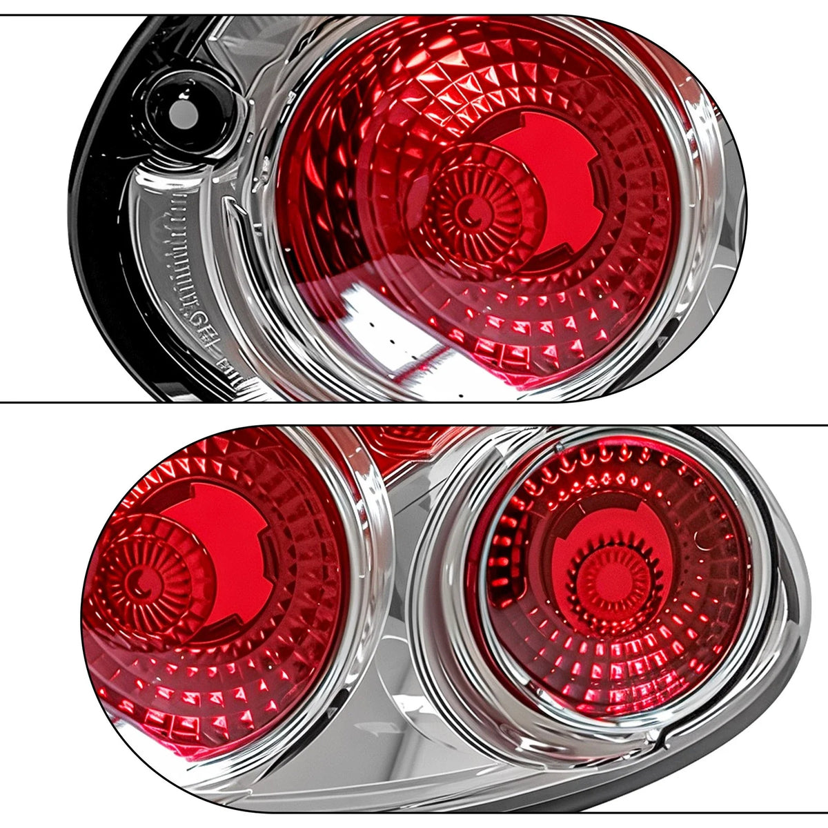 2X Chrome Tail Lights for Chrysler PT Cruiser (2001–2005)