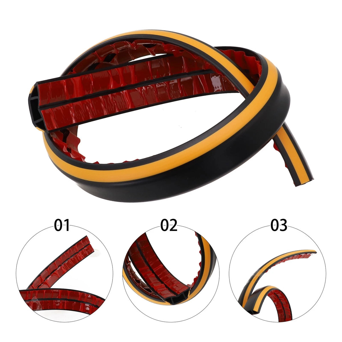 1m Rubber Floor Cable Cover for Vehicle Safety