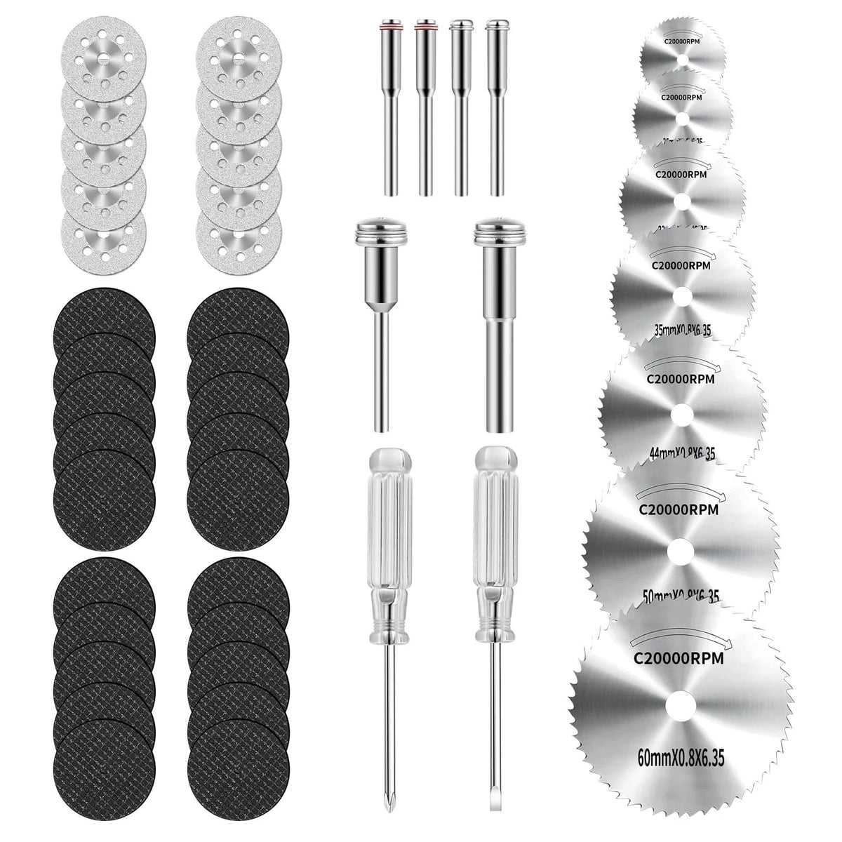 45Pcs Cutting Wheel Kit for Rotary Tools (No Specific Years)