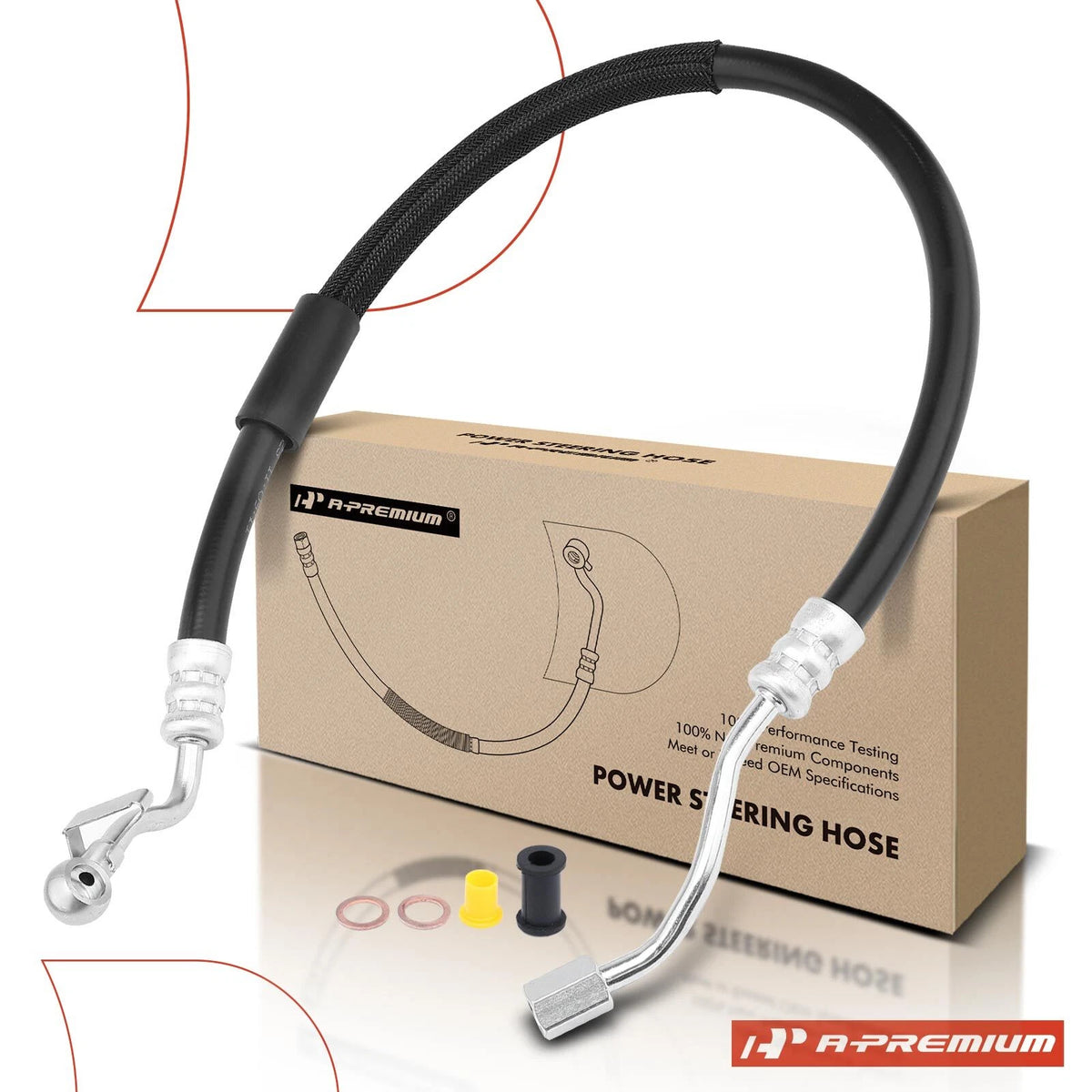 Power Steering Pressure Line Hose Assembly for Subaru Outback (2010–2014) 34610AJ07A, 3404083
