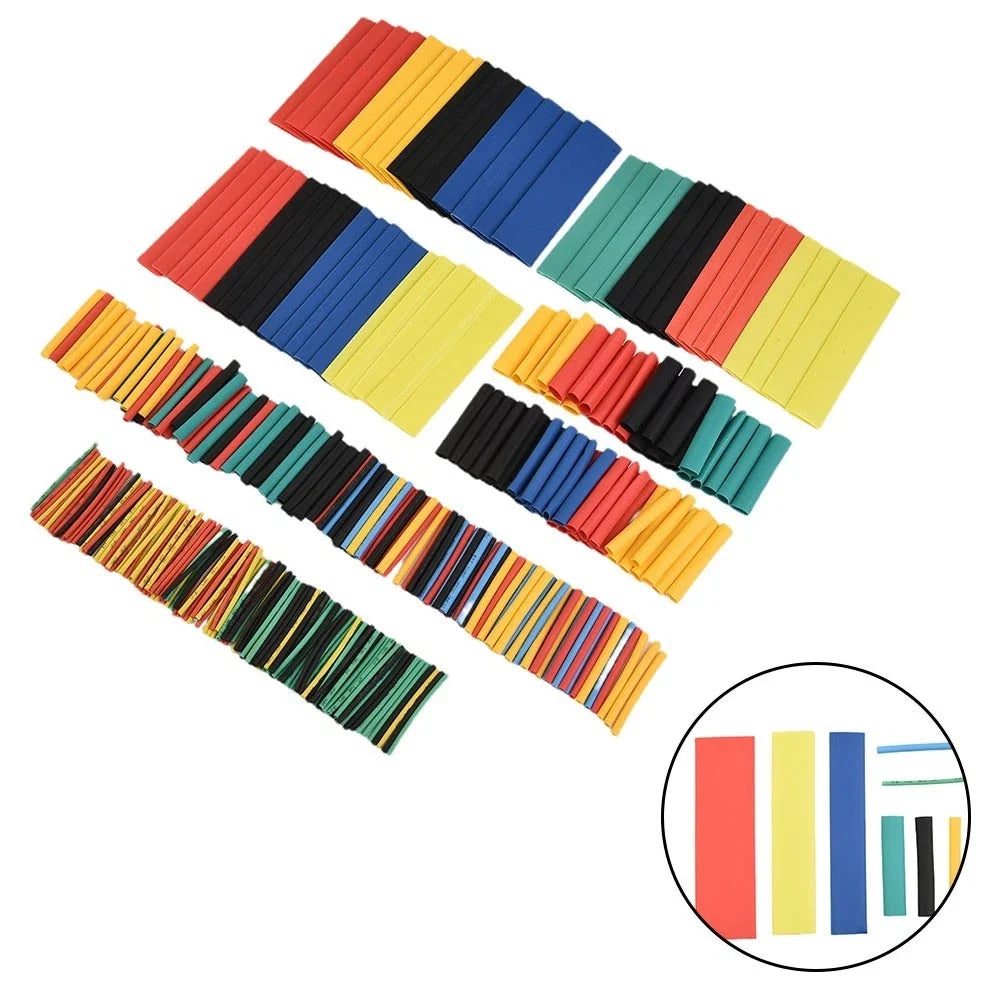 328pc Heat Shrink Electrical Tubing Wrap for Car Cable (2:1 Ratio)