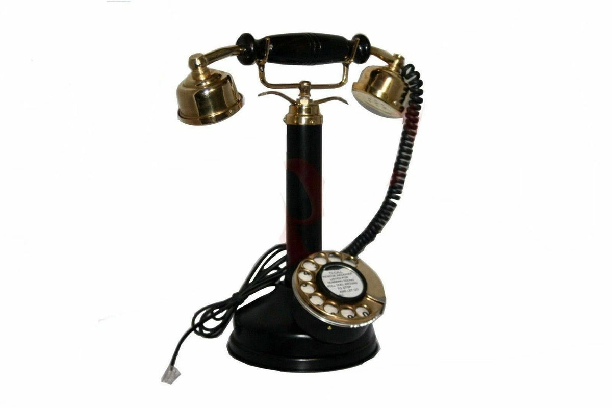 Antique Style Maharani Phone Queen Telephone - Black Vintage