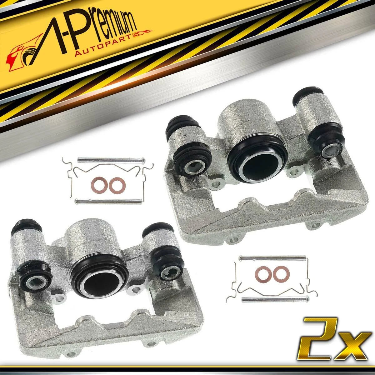A-Premium Pair Rear Brake Calipers for Toyota Corolla Matrix (2003–2006)