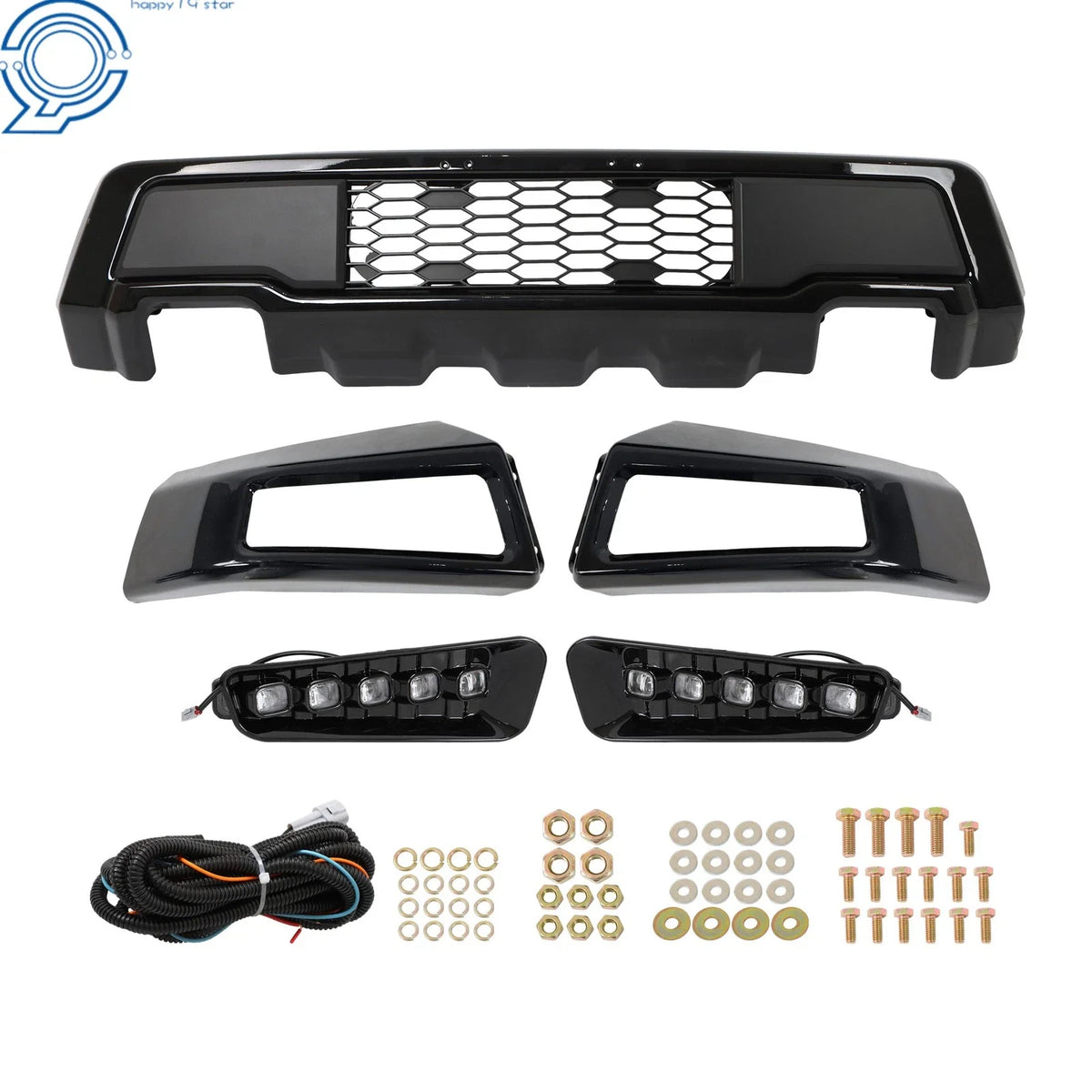 Steel Black Front Bumper with LED Lights for Ford F-150 (2021–2023)