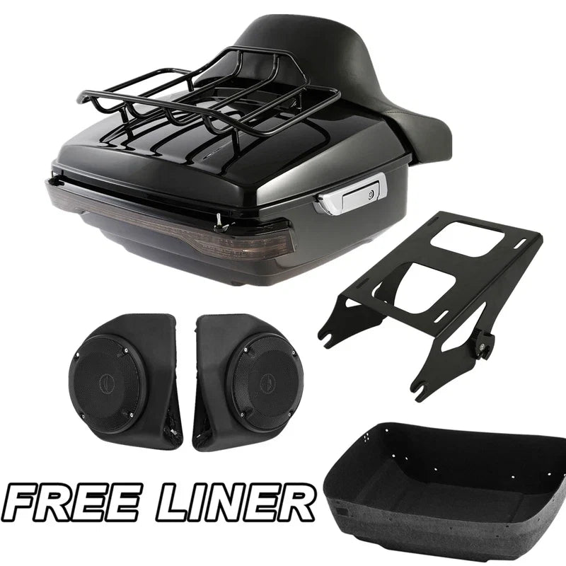 Trunk Pad Mount Rack Light Speakers for Harley CVO Touring (2014–2023)