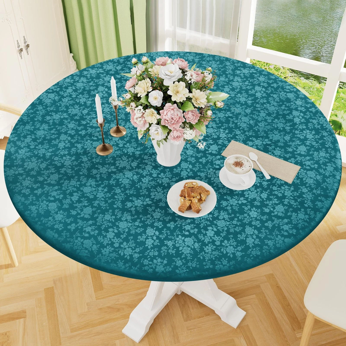 Round Picnic Tablecloth for Outdoor Use (Heavy Duty, Waterproof)