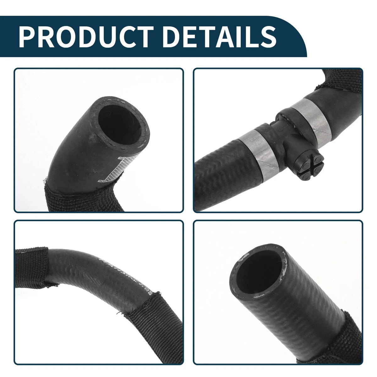 Radiator Hose for Audi A6 (2004–2011) 4F0819373K Rubber Black