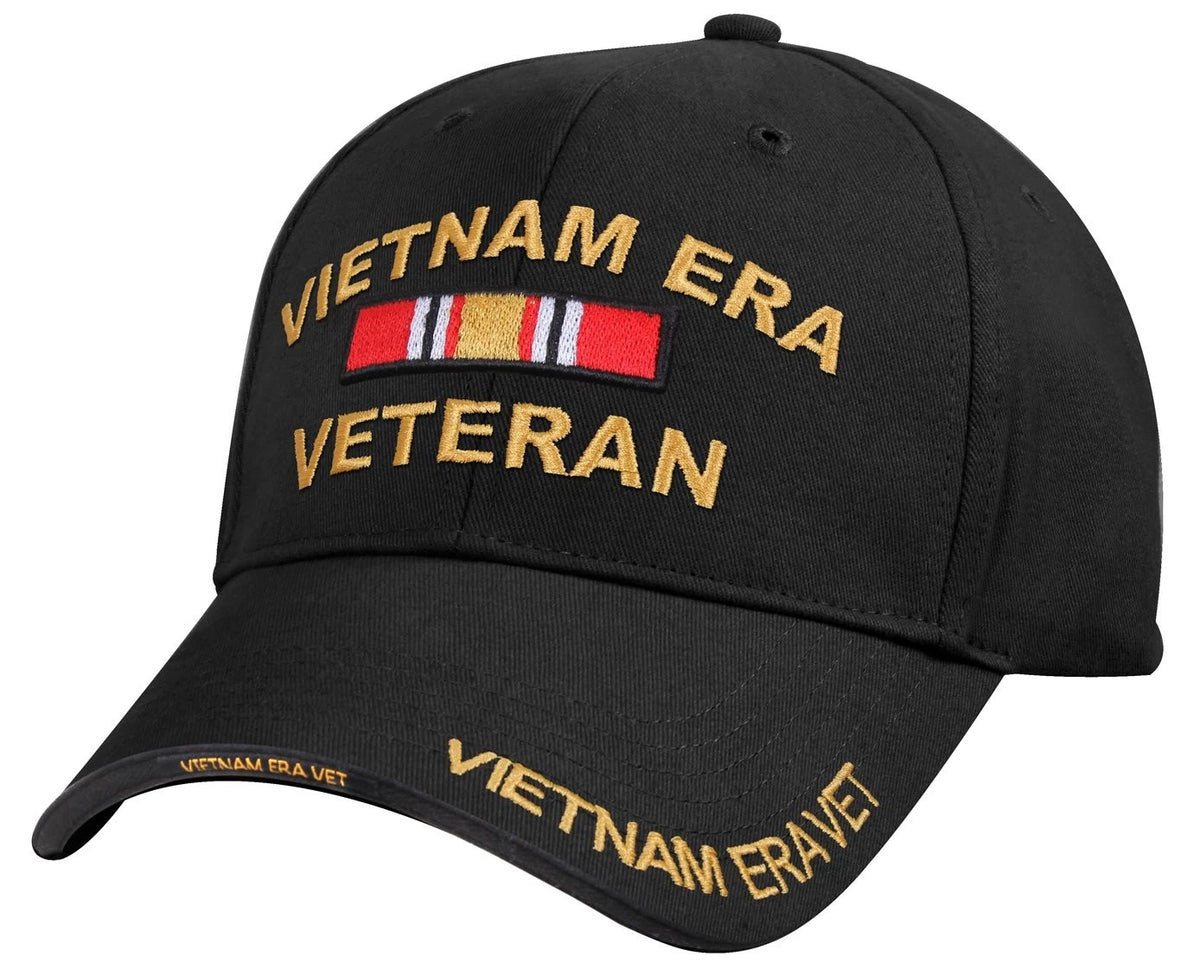Deluxe Low Profile Vietnam Veteran Era Cap for Rothco (One Size, Black)