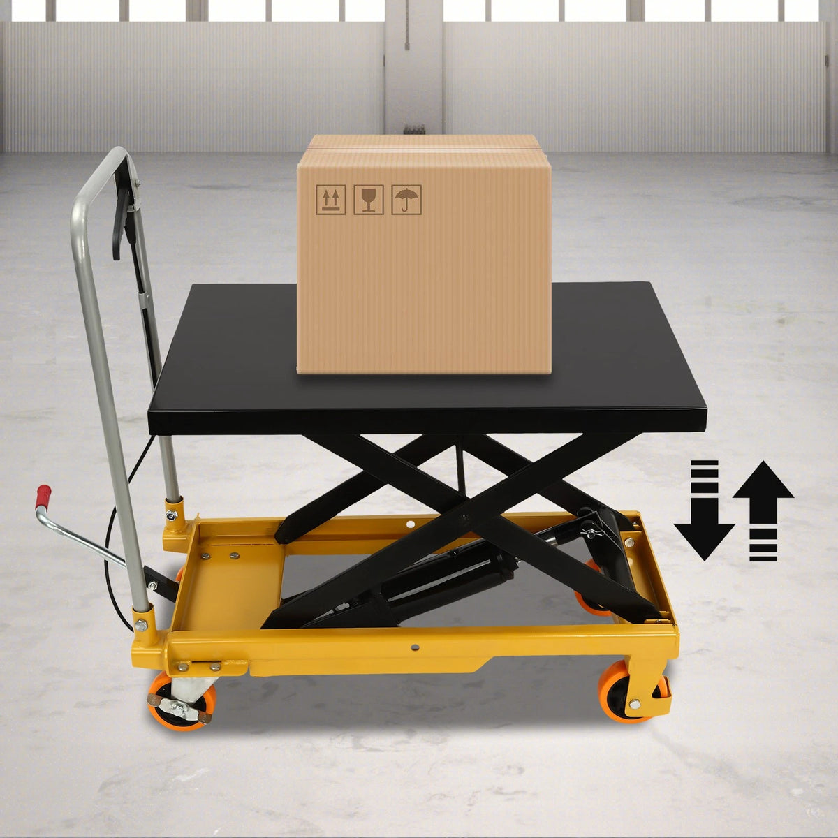 Hydraulic Lift Table Cart for Manual Use (500lbs Capacity)