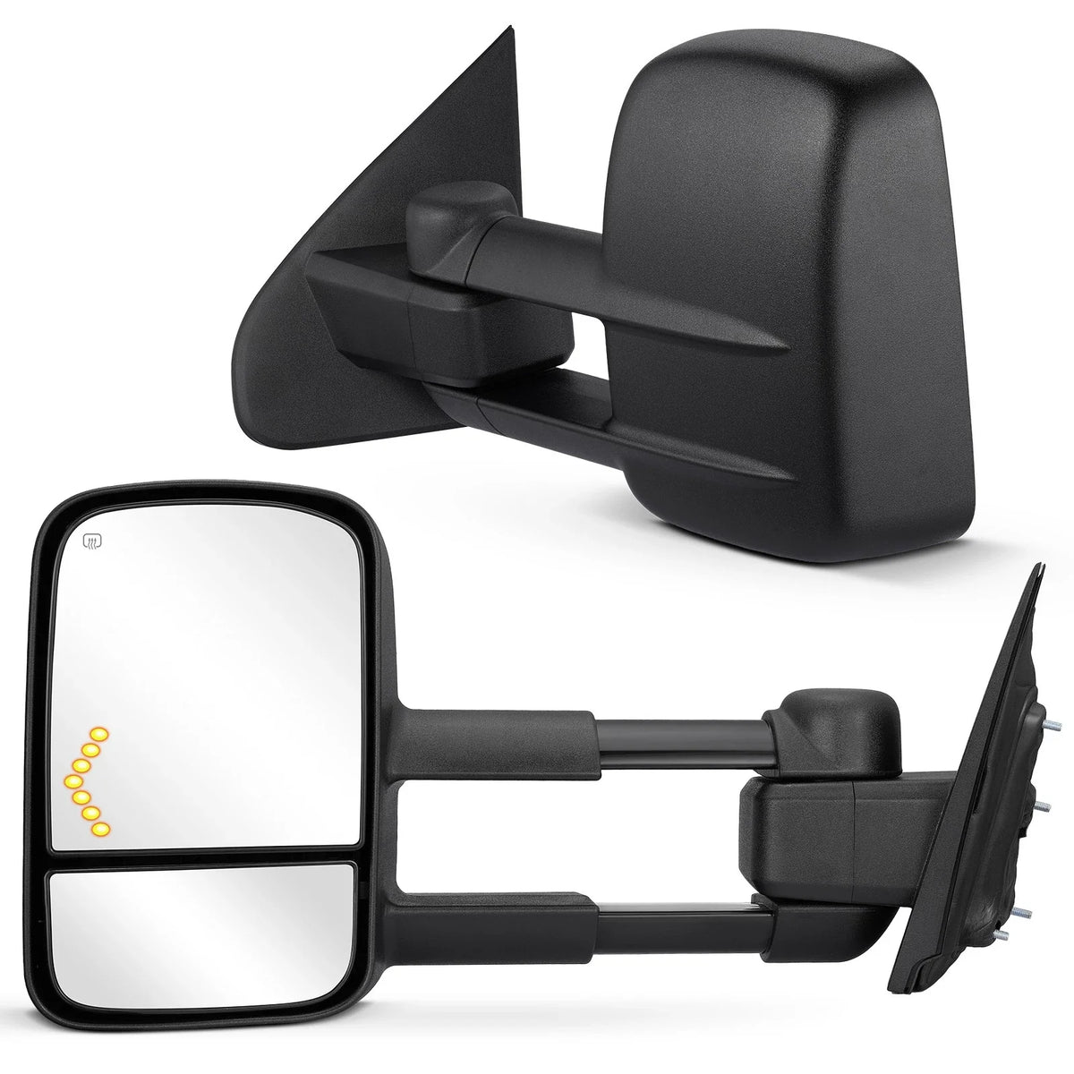 Pair Heated Towing Mirrors for Chevy Silverado 1500 2500 3500 HD (2014–2018)