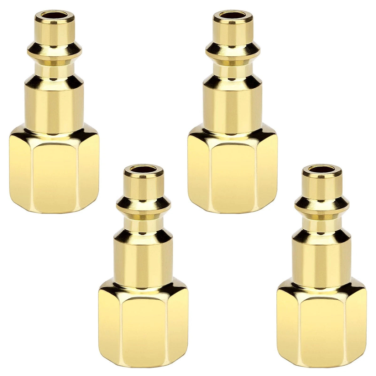 1/4 Inch Air Hose Fittings for Compressor (0.25 inches) - Yellow