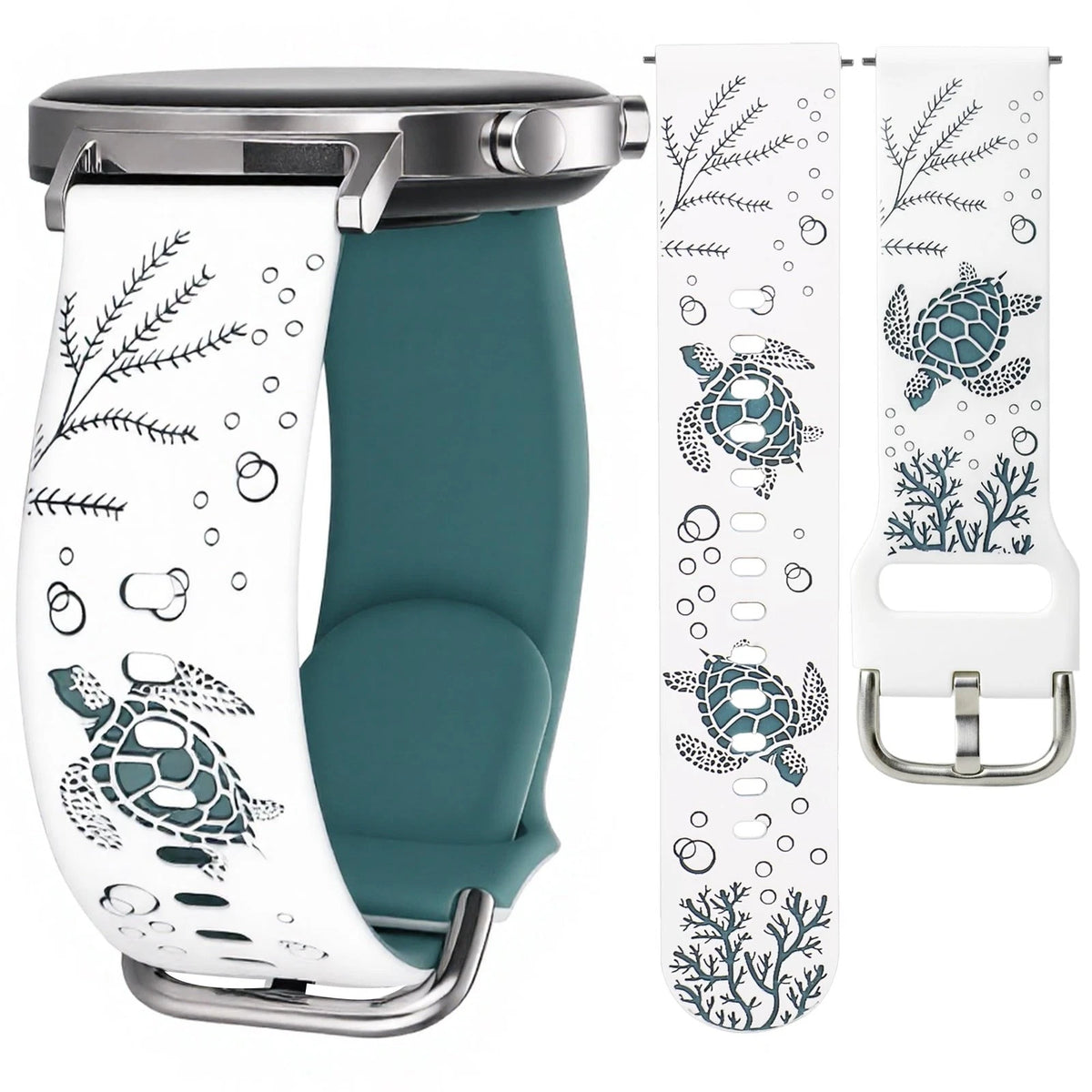 20mm Sea Turtle Engraved Band for Compatible Watches