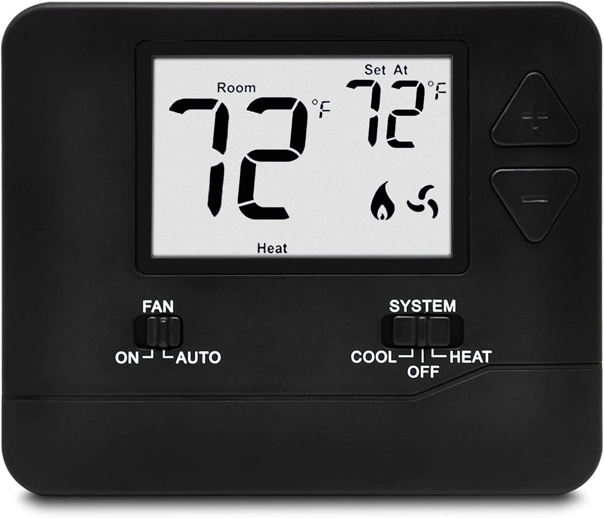 Digital Thermostat for Home (1 Heat/1 Black)