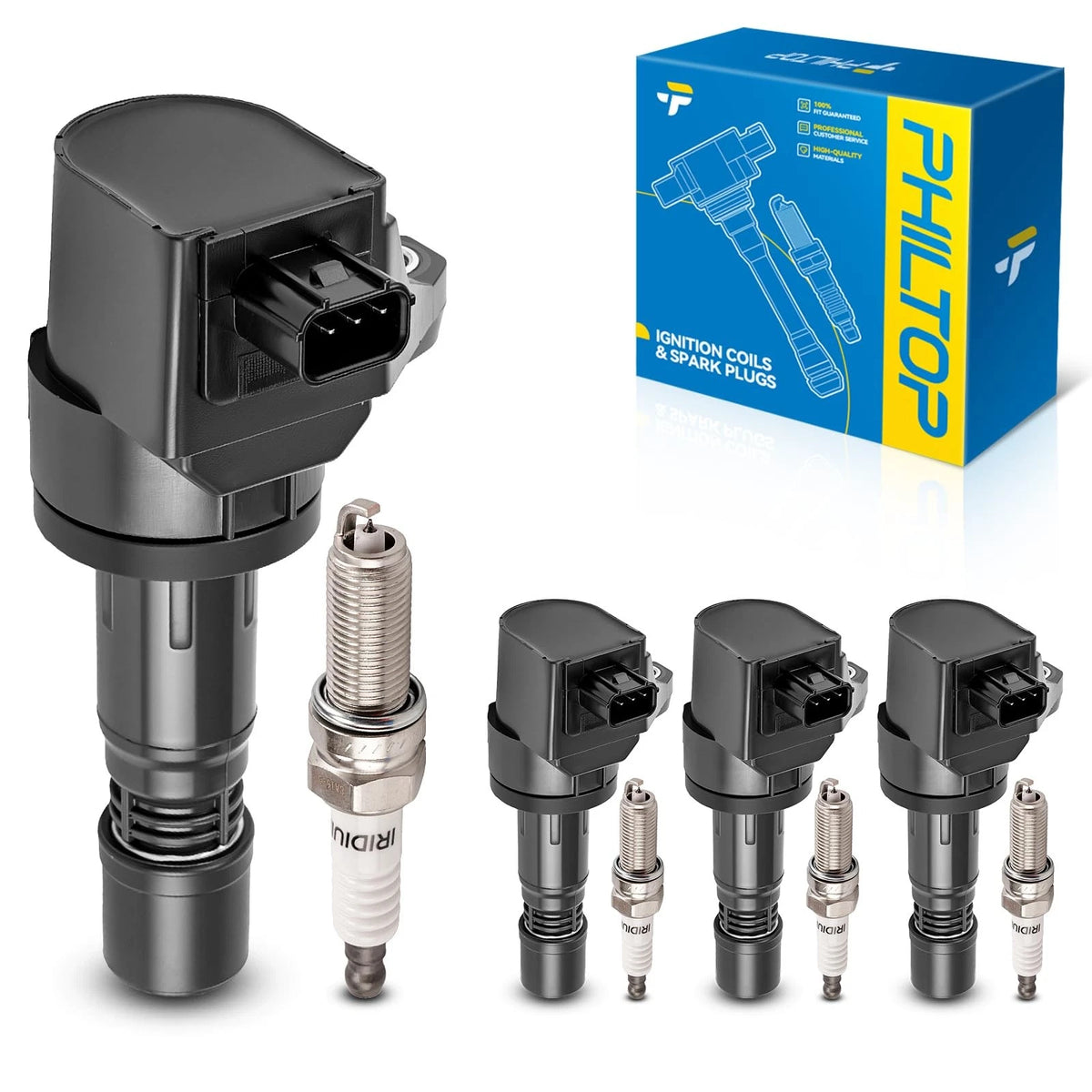 Ignition Coil Pack & Iridium Spark Plugs for Honda Civic, HRV, Acura ILX