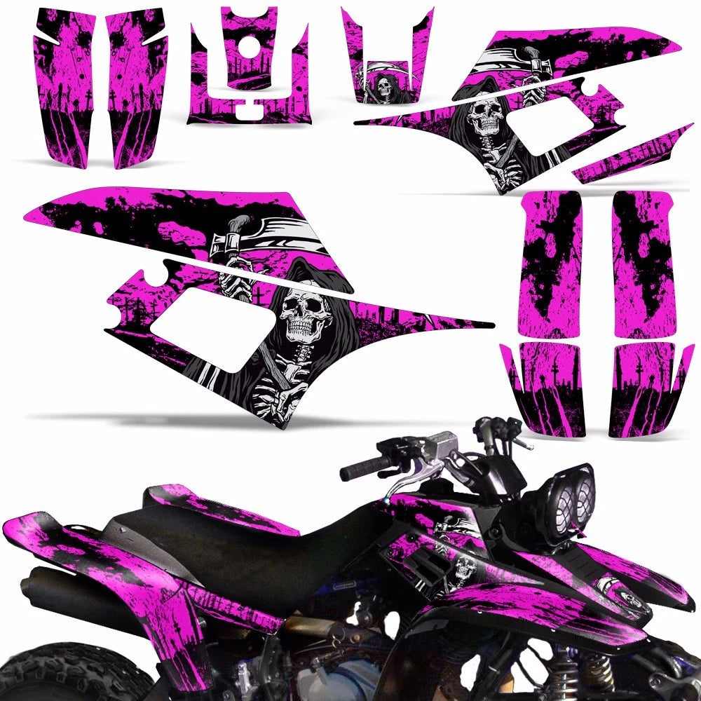 Decal Graphic Kit for Yamaha Warrior 350 (1987–2004) - Pink Wrap