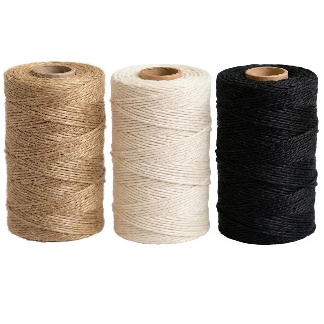 3X Natural Jute & Cotton Twine String 500ft for Crafting and Decor
