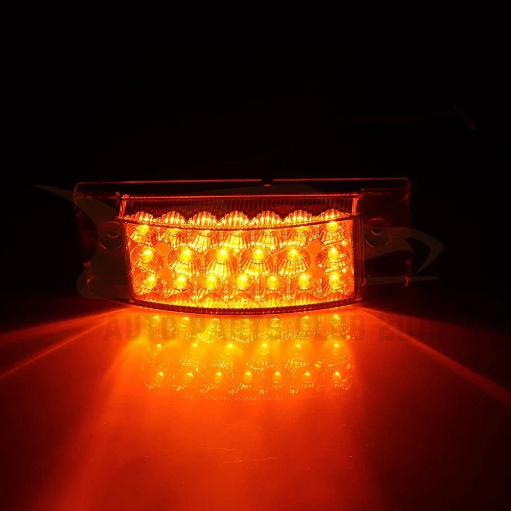 2X 6" Clear Lens Amber LED Side Marker for Universal Truck Trailer