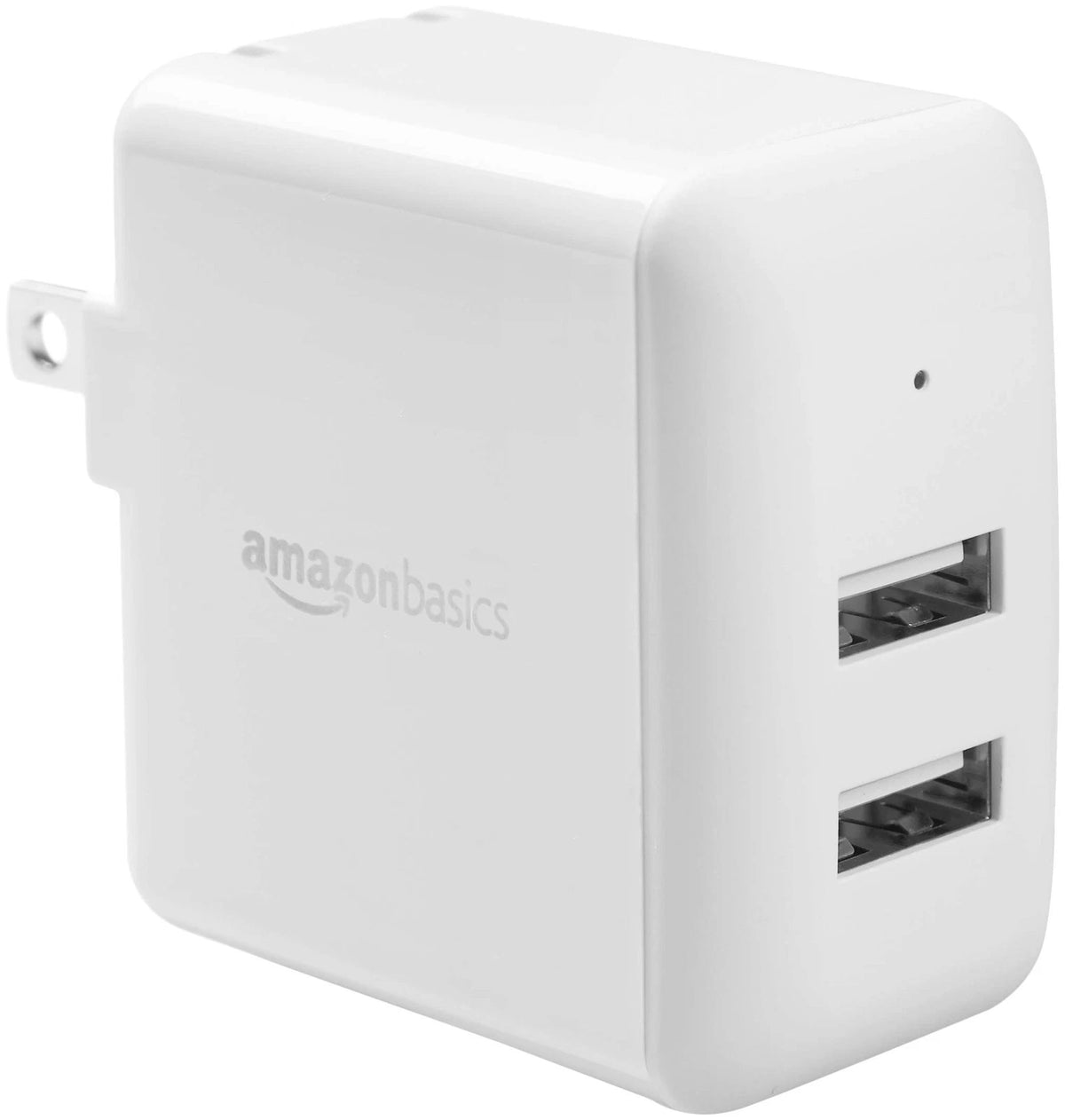 24W Dual Port USB-A Wall Charger for Various Devices (Fast, Portable, White)