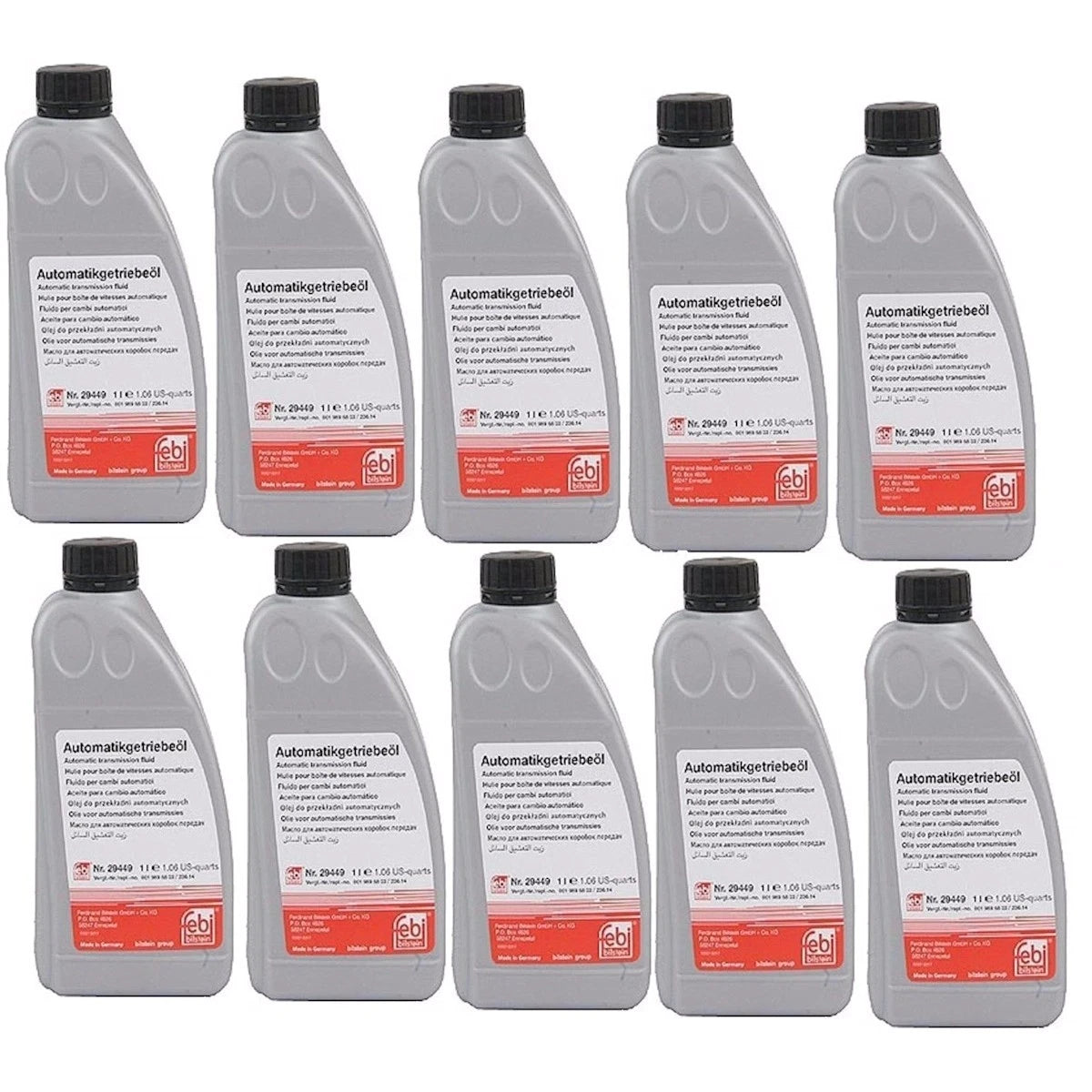 Set of 10 Automatic Transmission Fluids for Mercedes-Benz Sprinter (1996–2016)