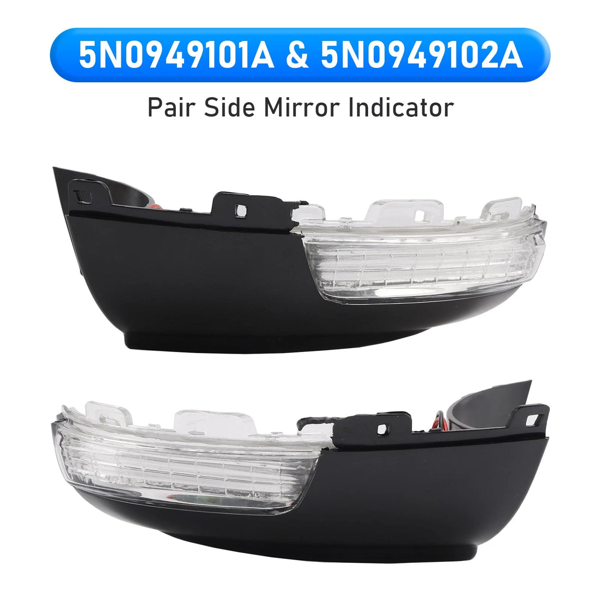 Pair Side Mirror Indicator for VW Tiguan 5N, Sharan 7N, Alhambra