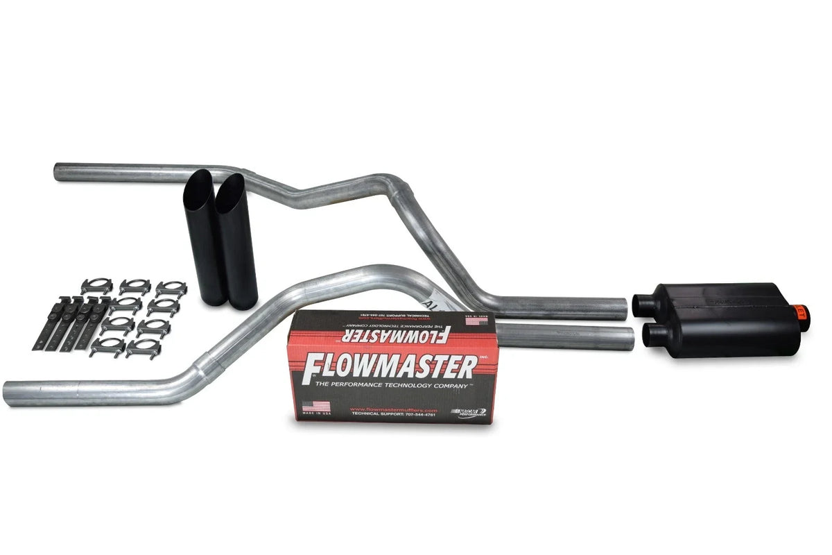 2.5" Dual Exhaust Kit for Ford F150 (2015–2020) - Flowmaster Super 40 Black Tip