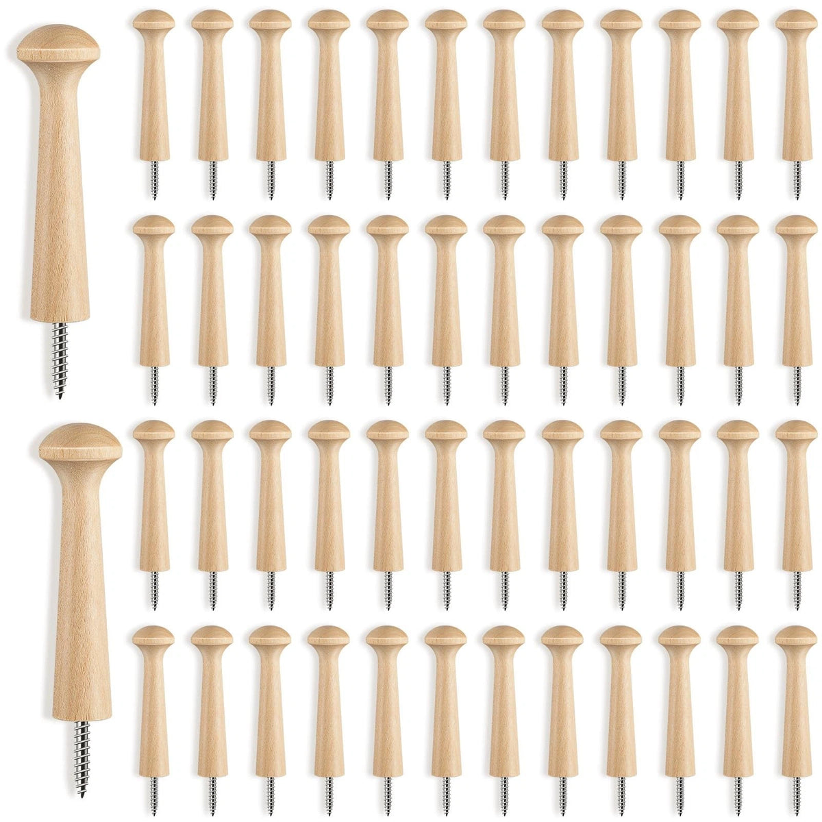 50 Wooden Shaker Pegs 3.62 Inch Long for DIY Projects