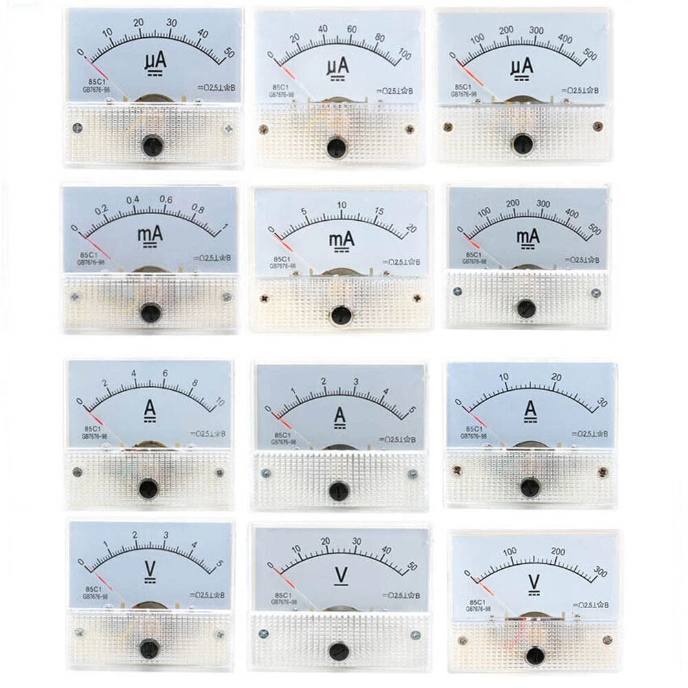 Analog Amp Panel Meter 2-30A 10-50V DC for Automotive
