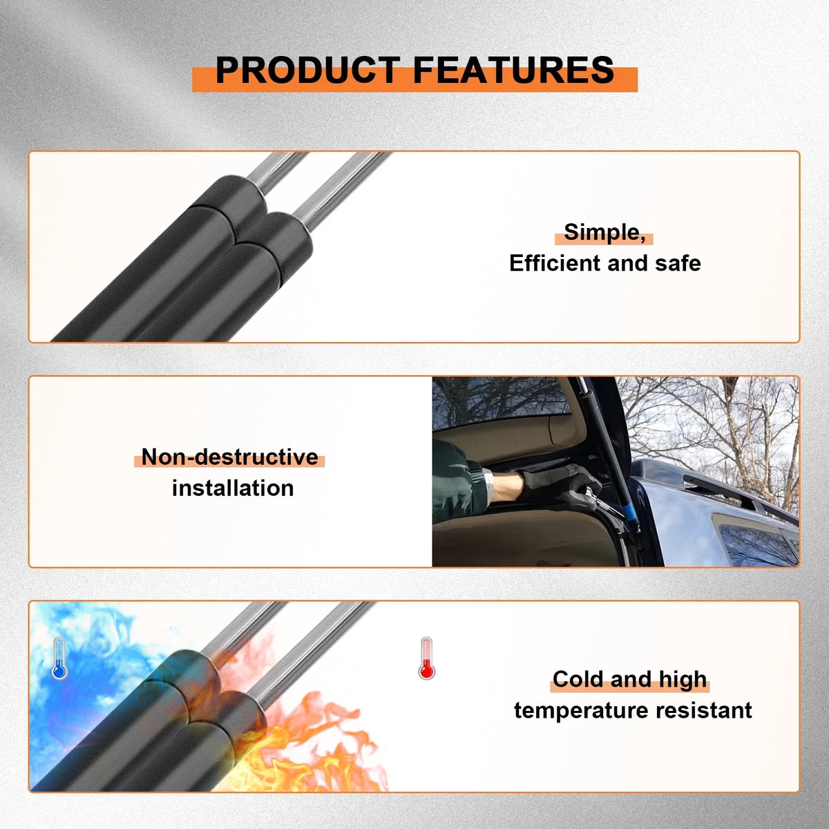 2X Rear Liftgate Lift Supports for Jeep Grand Cherokee (2005–2010)