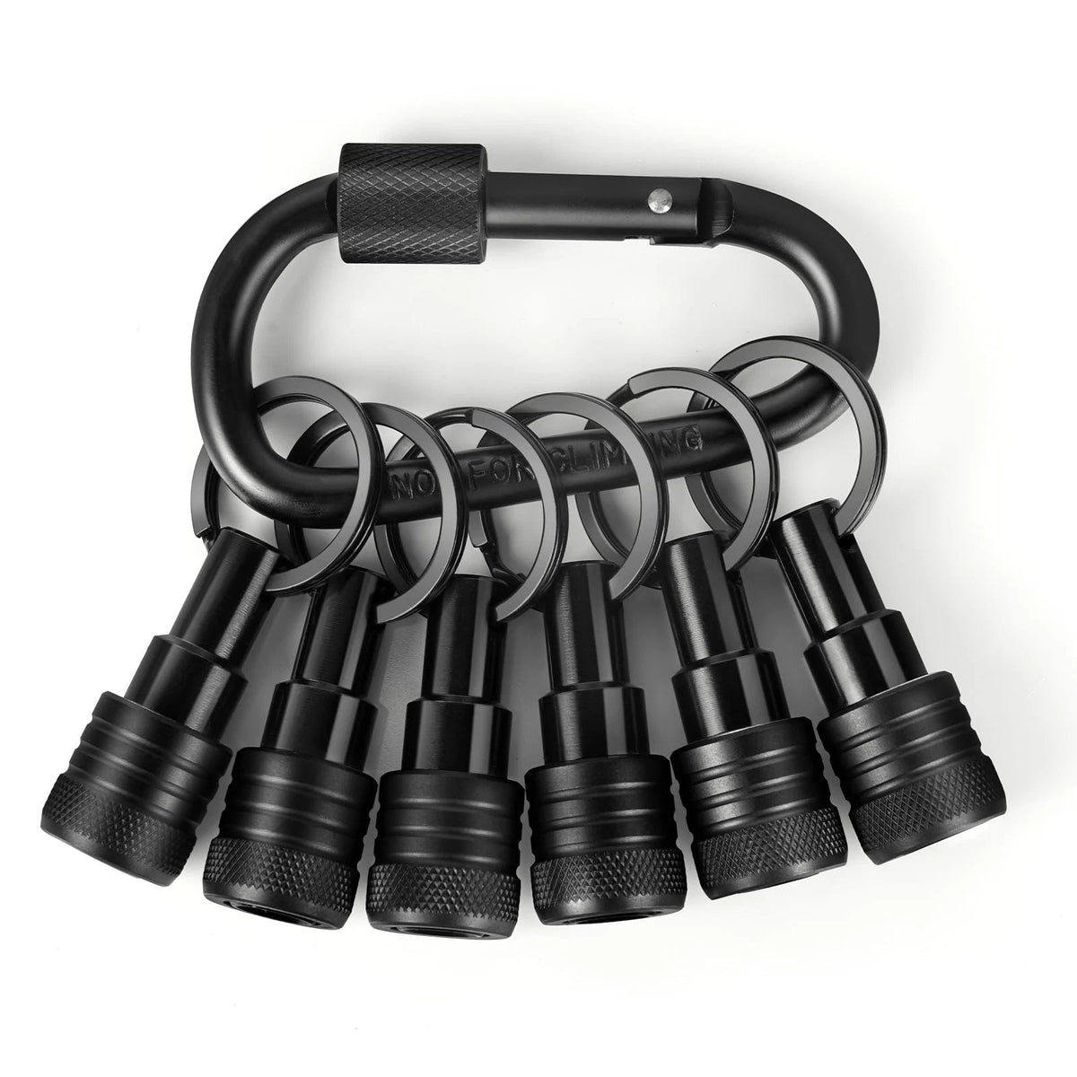 6X Bit Holders for Keychain, 1/4 Inch Hex Shank, Quick-Change