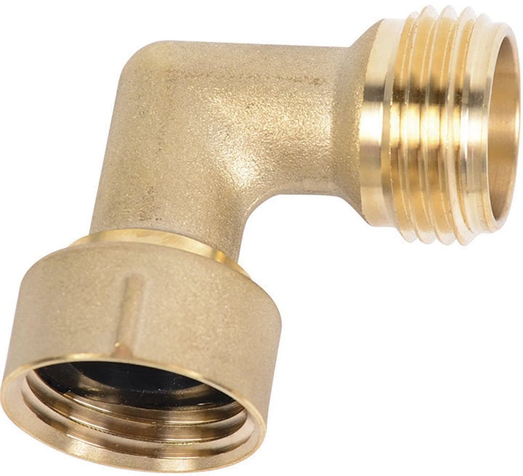 2X 90 Degree Brass Hose Elbow for Garden Hose Thread (276)