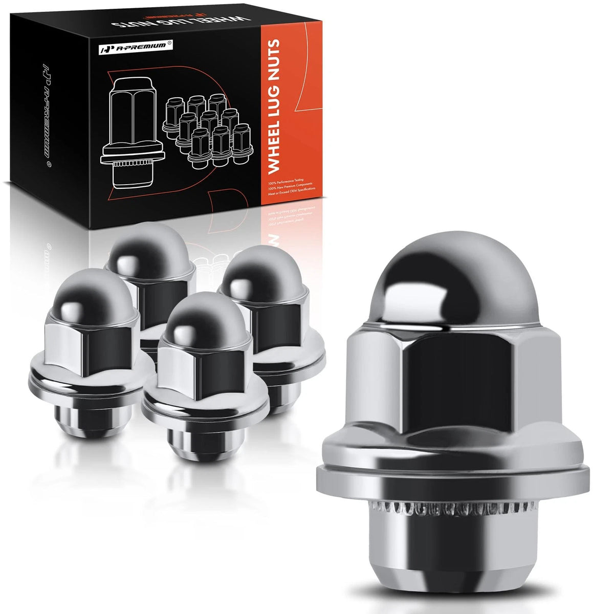 M12-1.50 Wheel Lug Nuts for Dodge (Compatible with M12-1.50) Chrome